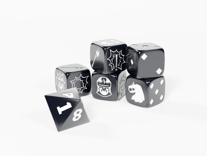 White Raven dice set (2025) © Wargame Loft Hungary Kft. - All Rights Reserved